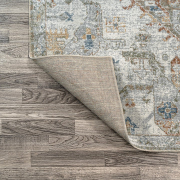 Shaemus Bohemian Medallion Low-Pile Machine-Washable Area Rug